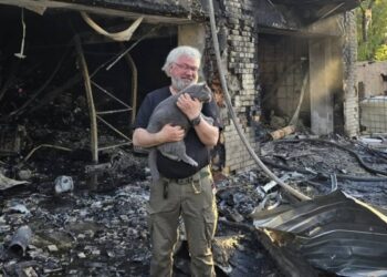 Росіяни влучили у двір відомого волонтера у Харкові