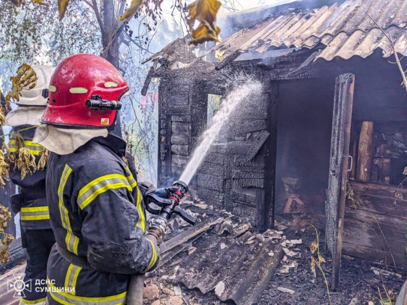 На Шосткинщині дитячі пустощі з вогнем призвели до пожежі (+відео)