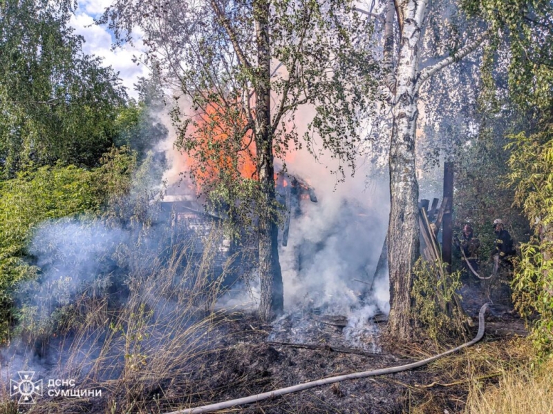 На Шосткинщині дитячі пустощі з вогнем призвели до пожежі (+відео)