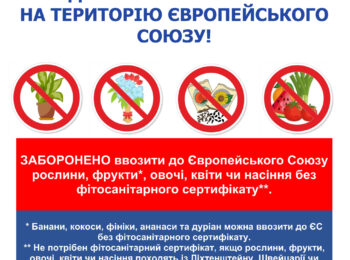 ПРО ДОТРИМАННЯ ВИМОГ ЄВРОКОМІСІЇ ЩОДО ВВЕЗЕННЯ РОСЛИН ТА РОСЛИННИХ ПРОДУКТІВ