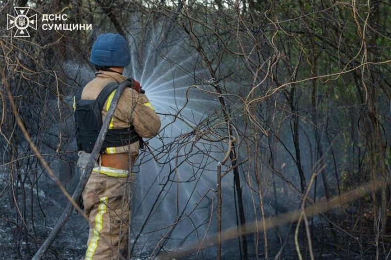 Ворожий обстріл спричинив масштабну пожежу в садовому кооперативі Сумської громади