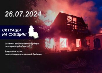 Війська рф продовжують обстрілювати Сумщину