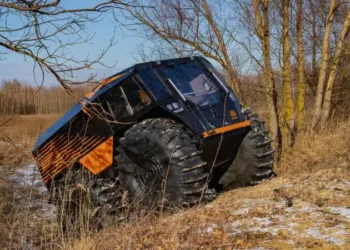 Український всюдихід Sherp отримав дистанційне керування (ВІДЕО)