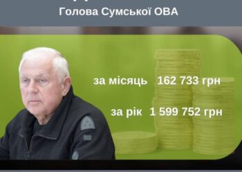 Які зарплати отримують в Сумській ОВА під час війни?