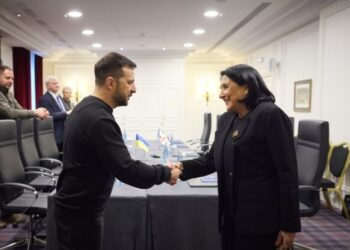 У Парижі Зеленський зустрівся з президенткою Грузії Зурабішвілі