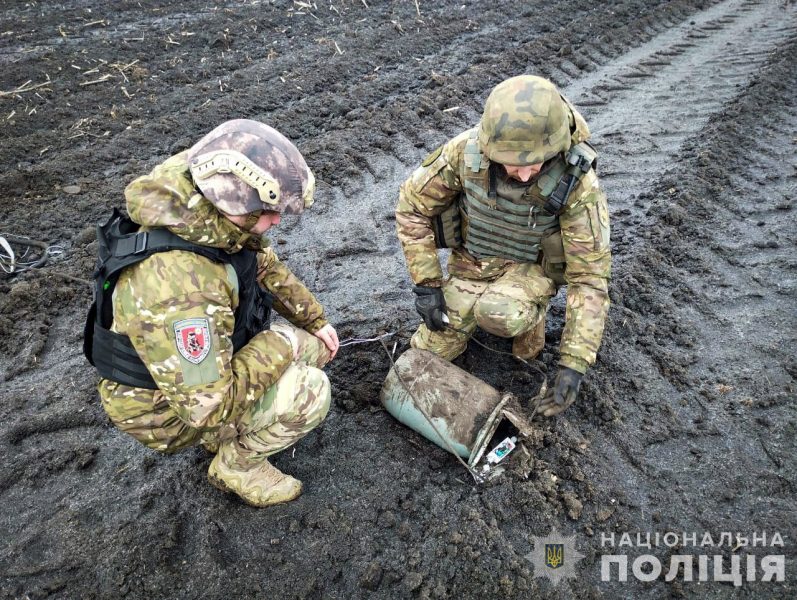 На Сумщині вибухотехніки поліції знешкодили бойову частину безпілотника, що не вибухнула після падіння + ФОТО