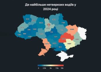 На Сумщині за 2024 рік зафіксували 1194 нетверезих водія