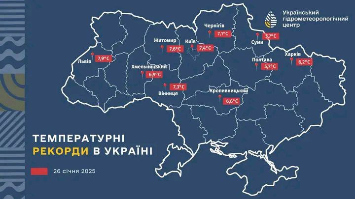 На Сумщині зафіксовано черговий зимовий температурний рекордні