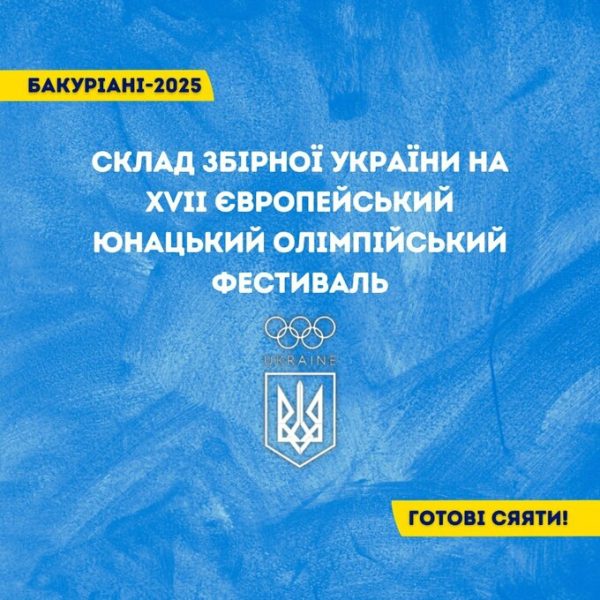 Зимовий Європейський юнацький фестиваль. Затверджено склад збірної України