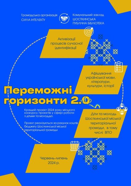 Активний відпочинок та найкрутіші розваги для дітлахів організували активісти ГО «Сила інтелекту» та КЗ «Шосткинська публічна бібліотека» в рамках проєкту «Переможні горизонти 2.0» (+фото)