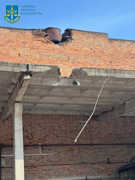 Ворог завдав авіаудару по підприємству в м. Глухів на Сумщині: розпочато слідство