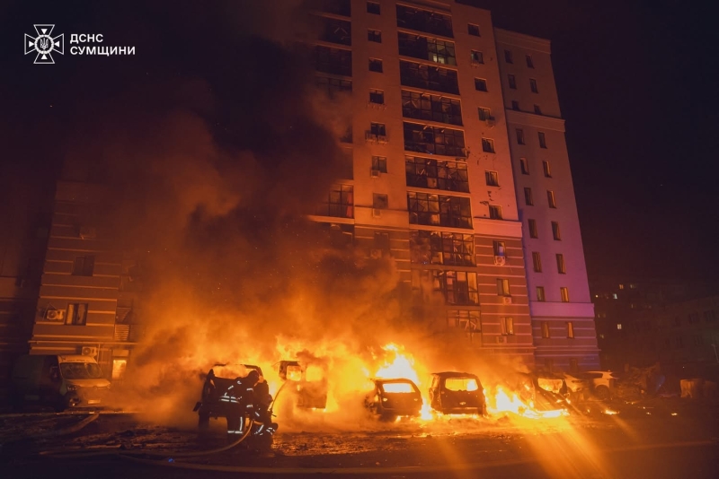 У Сумах від атаки БПЛА по житловій забудові постраждали дві жінки