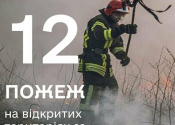 За минулу добу вогнеборці 12 разів ліквідовували загоряння сухої рослинності на Сумщині