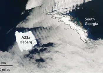 Айсберг розміром зо два Лондони сів на мілину біля британського острова Південна Джорджія
