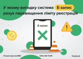 «Перевищено ліміт реєстрацій»: які обмеження встановлено в Е-записі сервісних центрів МВС