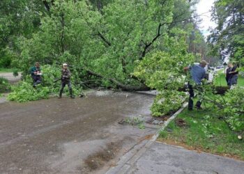 Працівники КП”Шостка-Зеленбуд”ліквідують наслідки негоди та очищують узбіччя доріг від ґрунту (фоторепортаж)