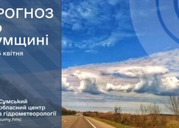 Завтра на Сумщині прогнозують грозу