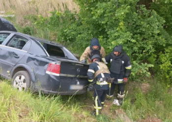 Ворожий удар по Охтирській громаді: рятувальники надали допомогу громадянам та вивільнили з авто кювету