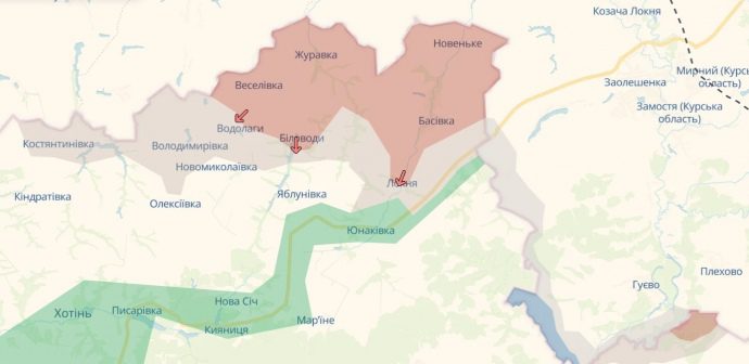 DeepState: Росіяни захопили територію у ще одній точці на Сумщині – біля Олександрії