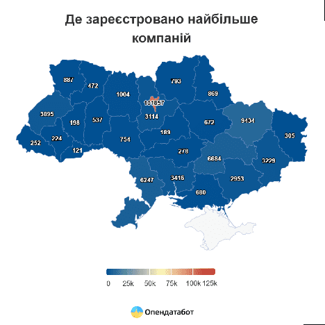 Скільки на Сумщині масових реєстрацій компаній