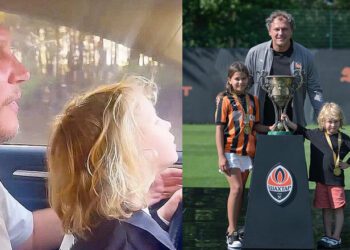 ВІДЕО. Легенда українського футболу посадив 6-річного сина за кермо