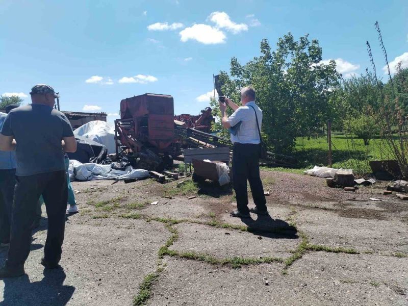 На місці атаки по фермерському господарству в Роменській громаді проводять реєстрацію пошкодженого майна&nbsp;