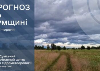 Прогноз погоди на Сумщині: дощі та грози на початку тижня