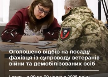 Відбір кандидатів на посаду фахівця із супроводу ветеранів війни та демобілізованих осіб
