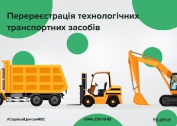 Алгоритм перереєстрації та тимчасового обліку великотоннажних та технологічних транспортних засобів у сервісних центрах МВС