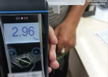 Алкоголь зашкалював у 15 разів: у Сумах зупинили п’яного водія