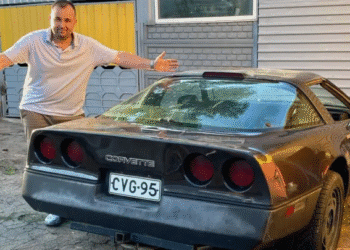 Легенда серед гаражів: в Україні у селі виявили покинутий Chevrolet Corvette 80-х (ВІДЕО)