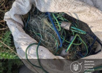 На Конотопщині екоінспектори спіймали рибалку, що ловив сітками лускату