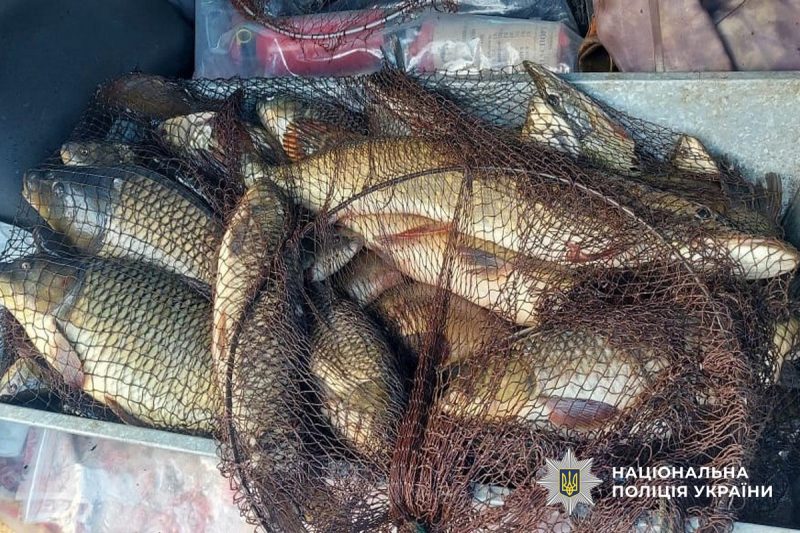 На Роменщині чоловік наловив понад 80 рибин сітками — поліція відкрила кримінальне провадження
