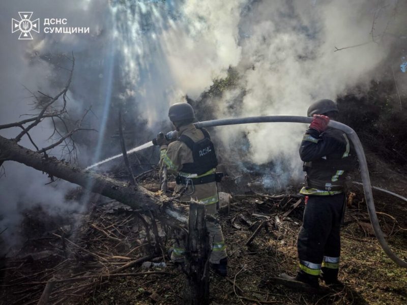 Рятувальники Конотопщини ліквідували займання після влучання російського безпілотника