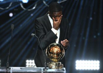 ВІДЕО. Дембеле розплакався на церемонії нагородження Золотий м’яч 2025
