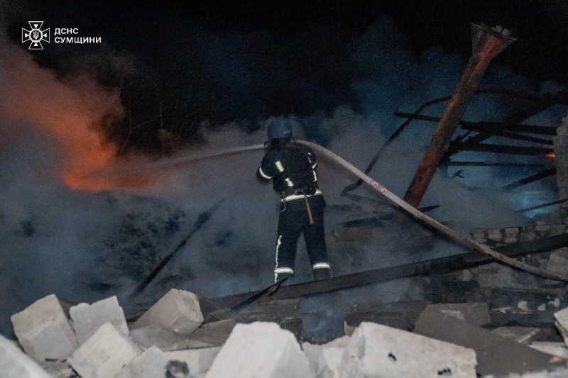 Вночі росія знову нанесла черговий удар по м. Суми