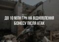 Підприємства Сумщини зможуть отримати до 10 млн грн компенсації за пошкоджене або знищене майно внаслідок російських атак