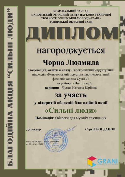 Конотопці взяли участь у творчій благодійній акції «Сильні люди»