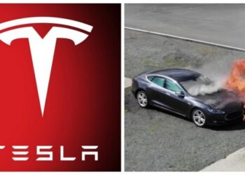 Пожежа в автосалоні Tesla знищила десятки електрокарів (ВІДЕО)