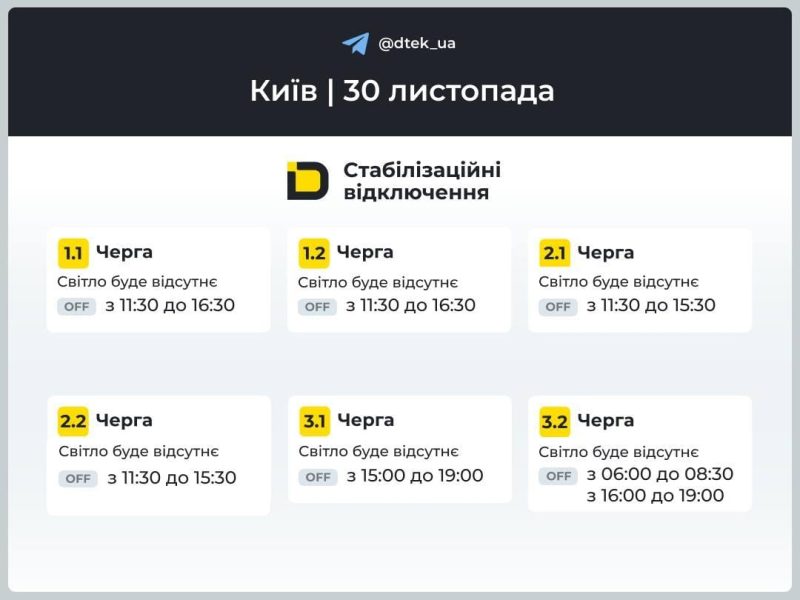 Графіки відключень на неділю: скільки годин українці сидітимуть без світла