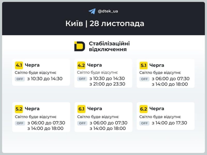 В "Укренерго" розповіли, як відключатимуть світло в останню п’ятницю осені