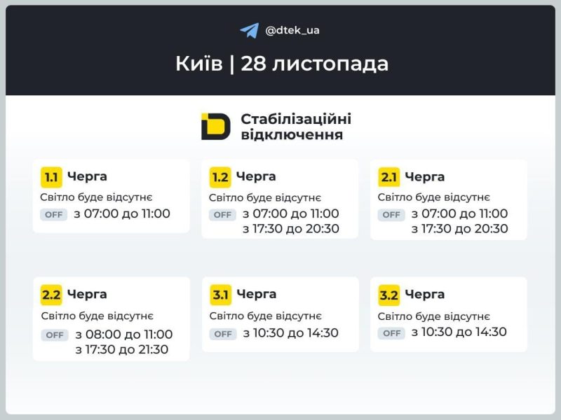 В "Укренерго" розповіли, як відключатимуть світло в останню п’ятницю осені