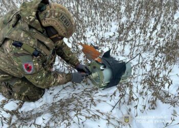 Вибухотехніки поліції знешкодили бойову частину ворожого ударного БпЛА