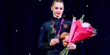 Українська грація Онофрійчук зробила золотий хет-трик на етапі Гран-прі