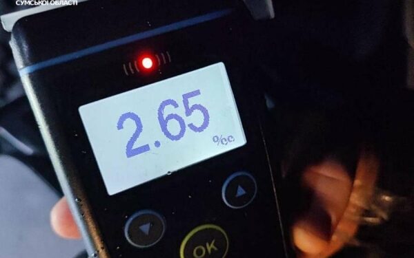 2,65 проміле алкоголю: у такому стані зупинили водія в середмісті Сум