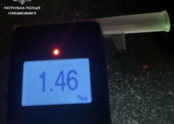 У Сумах зупинили нетверезого водія: алкотестер показав 1,46 проміле