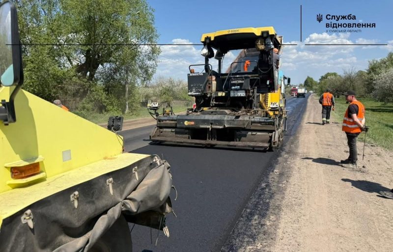 На Сумщині триває відновлення автошляхів: ремонтують дороги Київ &mdash; Суми &mdash; Юнаківка та Батурин &mdash; Конотоп &mdash; Суми