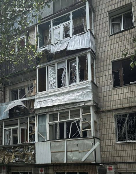 У Сумах кількість травмованих від ударів БпЛА зросла до 18 осіб