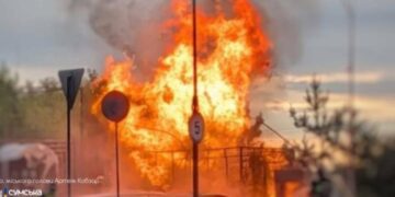 Російський БпЛА вдарив по АЗС у Сумах: трьох жінок госпіталізували