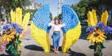 У середмісті Сум встановили фотозони до 35-річчя Незалежності України
